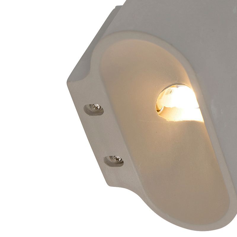 Landelijke ovale wandlamp beton - Arles