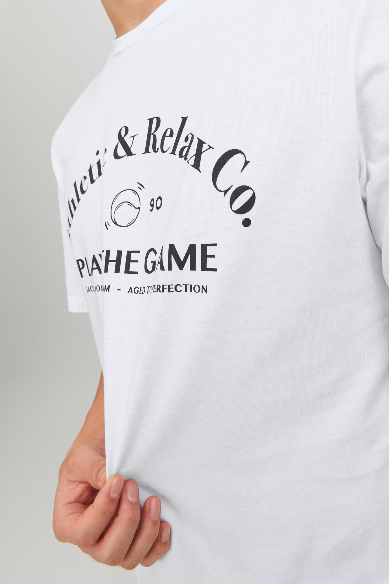 Camiseta de algodão com logo - Branca