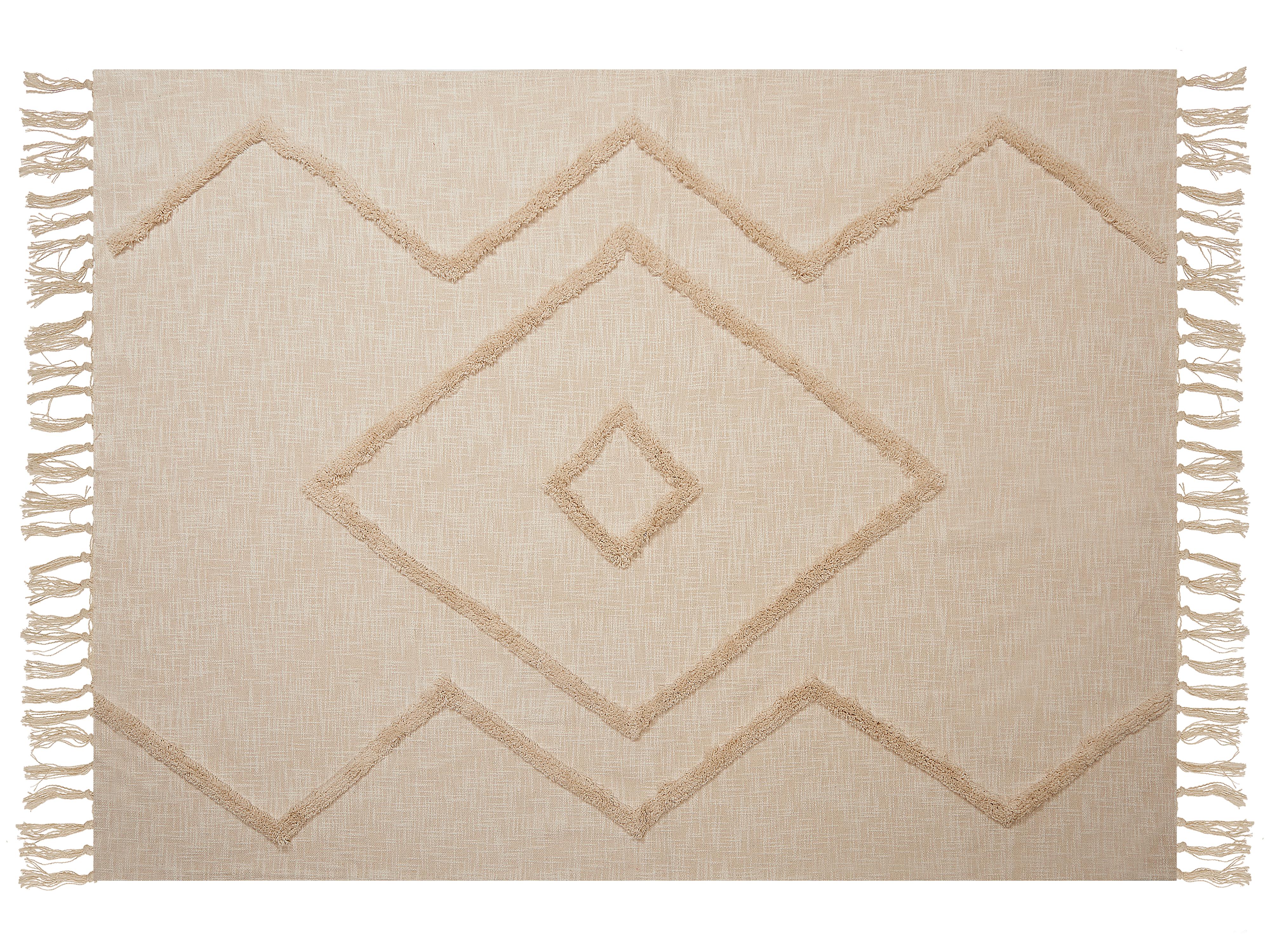 Plaid JAUNPUR Katoen 130 x 180 cm Beige