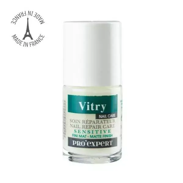Tratamento Reparador para Unhas Sensíveis Vitry Nail Care Pro Expert com Acabamento Fosco 10ml