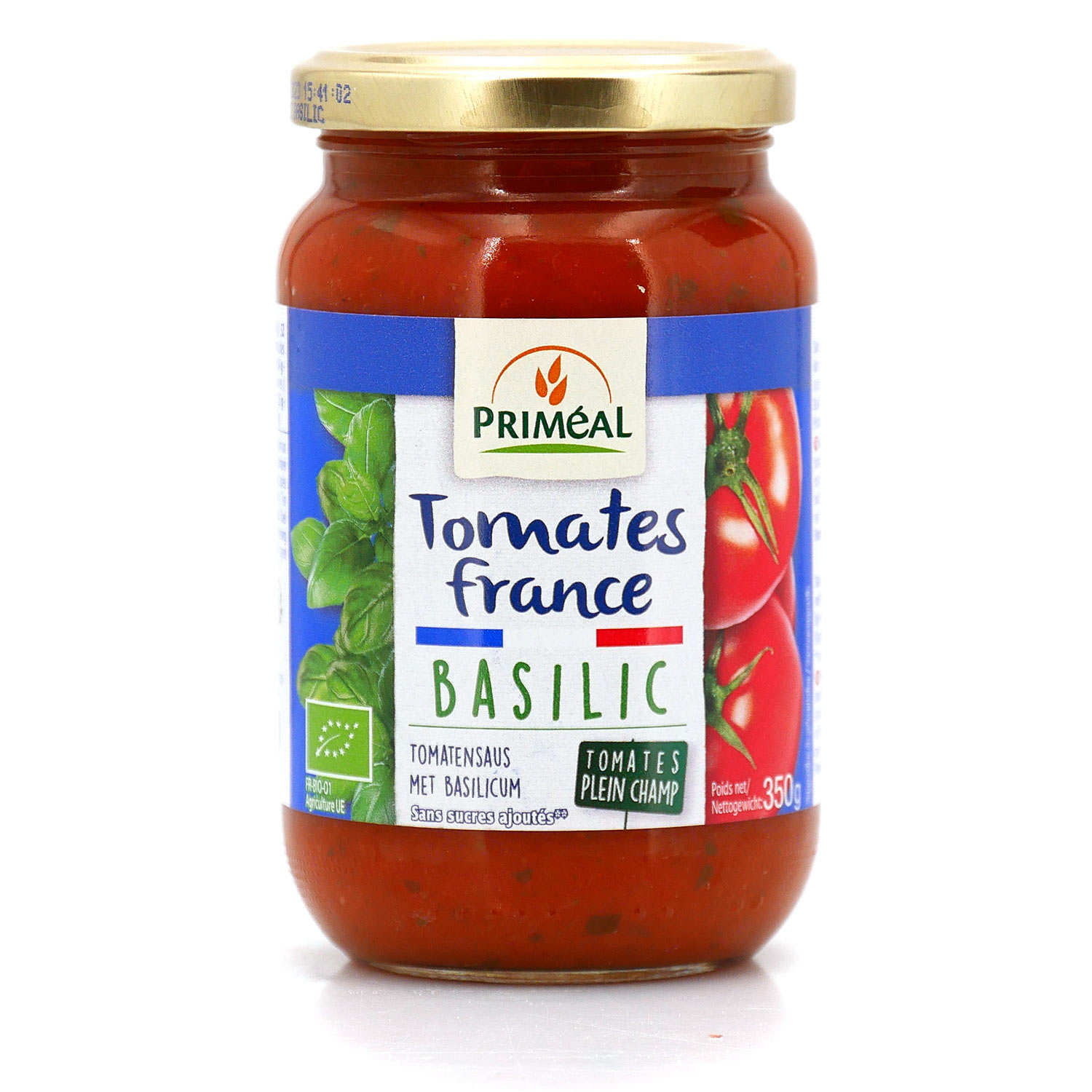 Sauce tomates de France bio au basilic