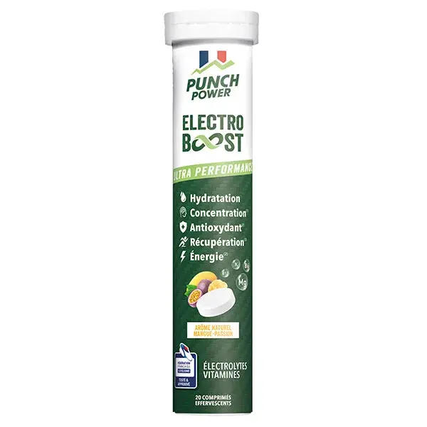 ELECTROBOOST Electrolytes - Vitamine C, Magnesium, Minéraux - Mangue Passion
