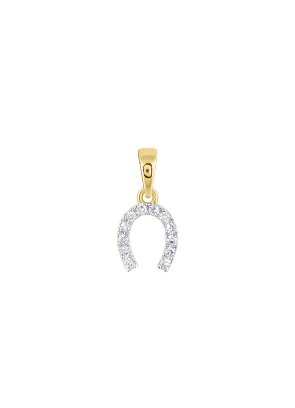 Hufeisen-Anhänger mit 10 Diamanten