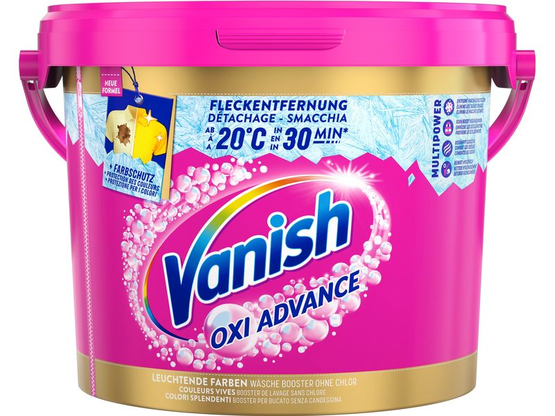 Vanish Pulverwaschmittel Gold Oxi Advance Pulver Pink 2.16 Wäschebooster ohne Chlor für bunte Wäsche