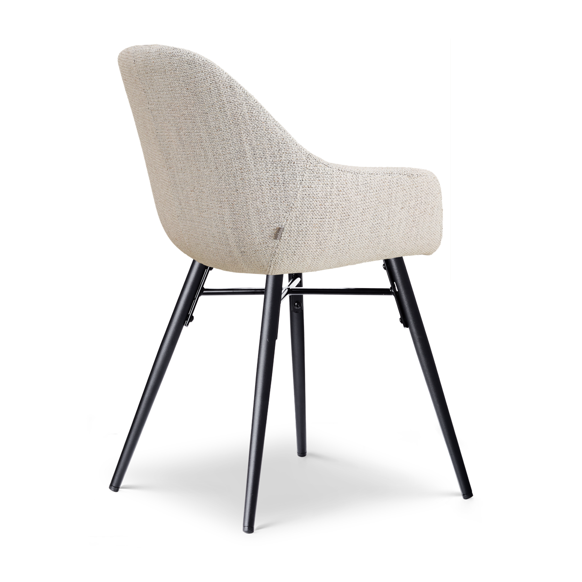Eetkamerstoel Nena-Isa grijs beige gemêleerd - walnoot