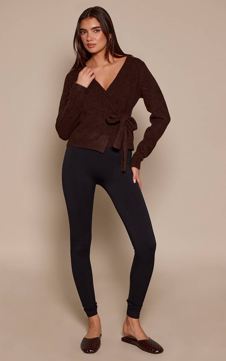 Cardigan Cache-cœur En Maille Douce À Liens Latéraux