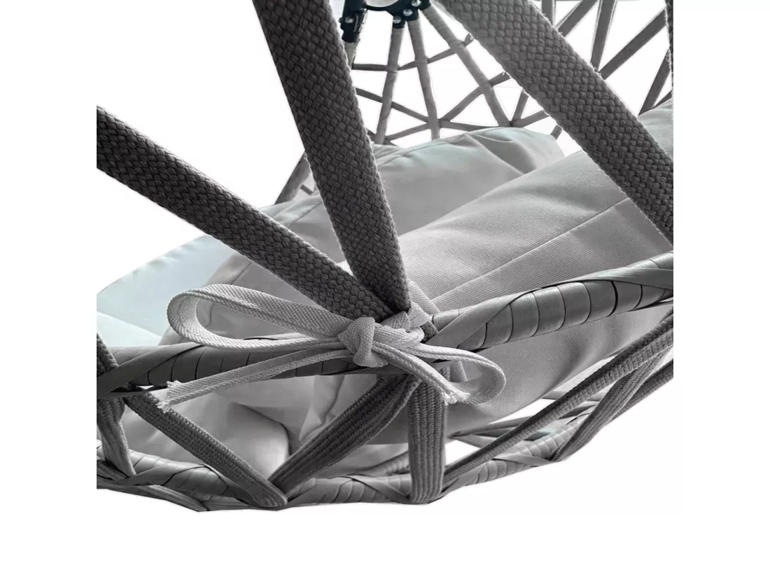 Rebecca Mobili Fauteuil Suspendu Bascule en Polystyrène Gris Pour Maison Jardin