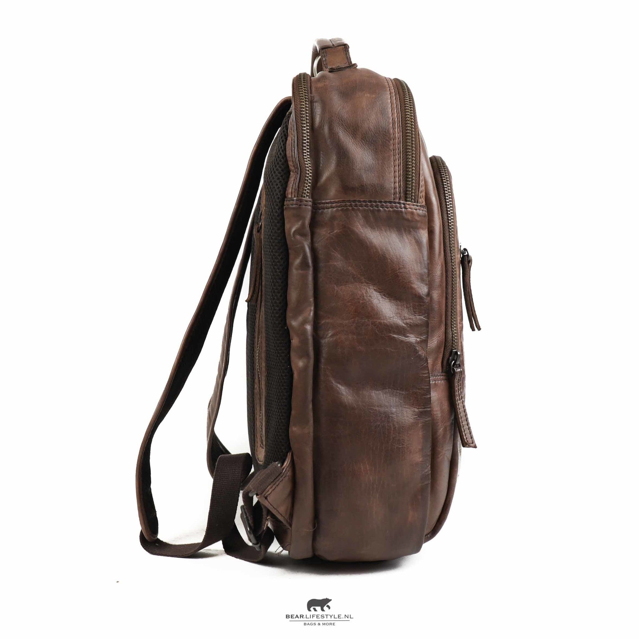 Rugzak 'Ties' donkerbruin - CL 40848 Donkerbruin