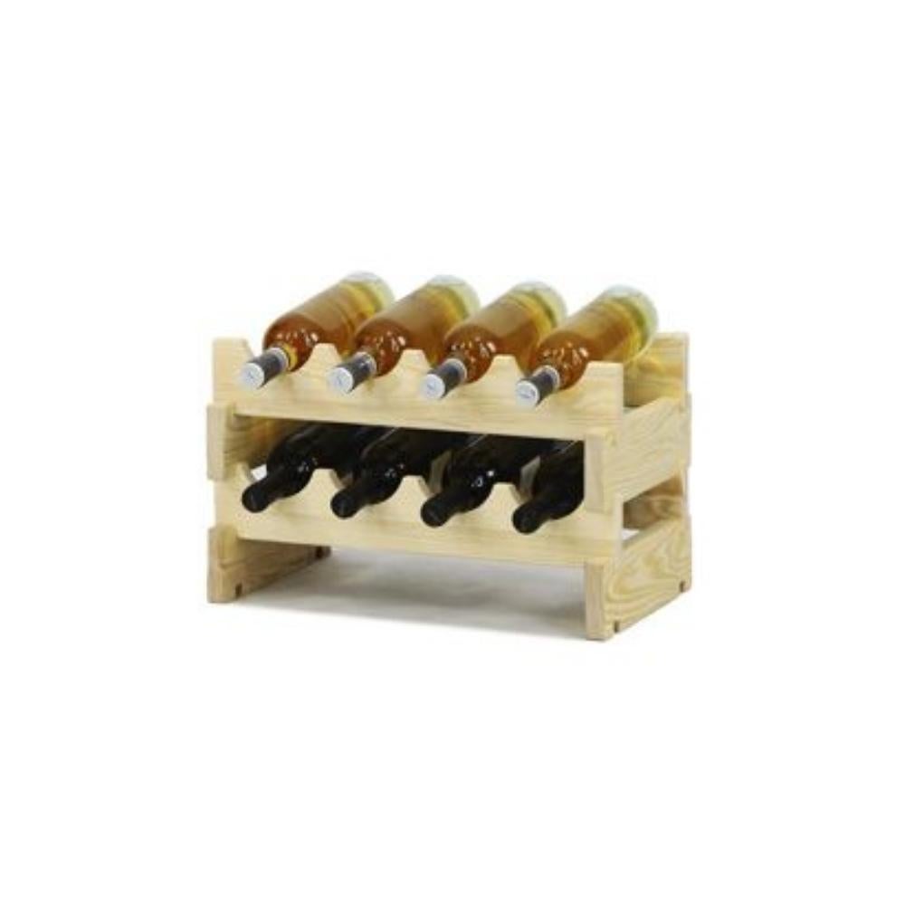 PROREGAL Wijnrek Vinoteca Flex HxBxD 24 x 47 x 29 cm 8 Flessen Massief grenenhout Bruin Geolied