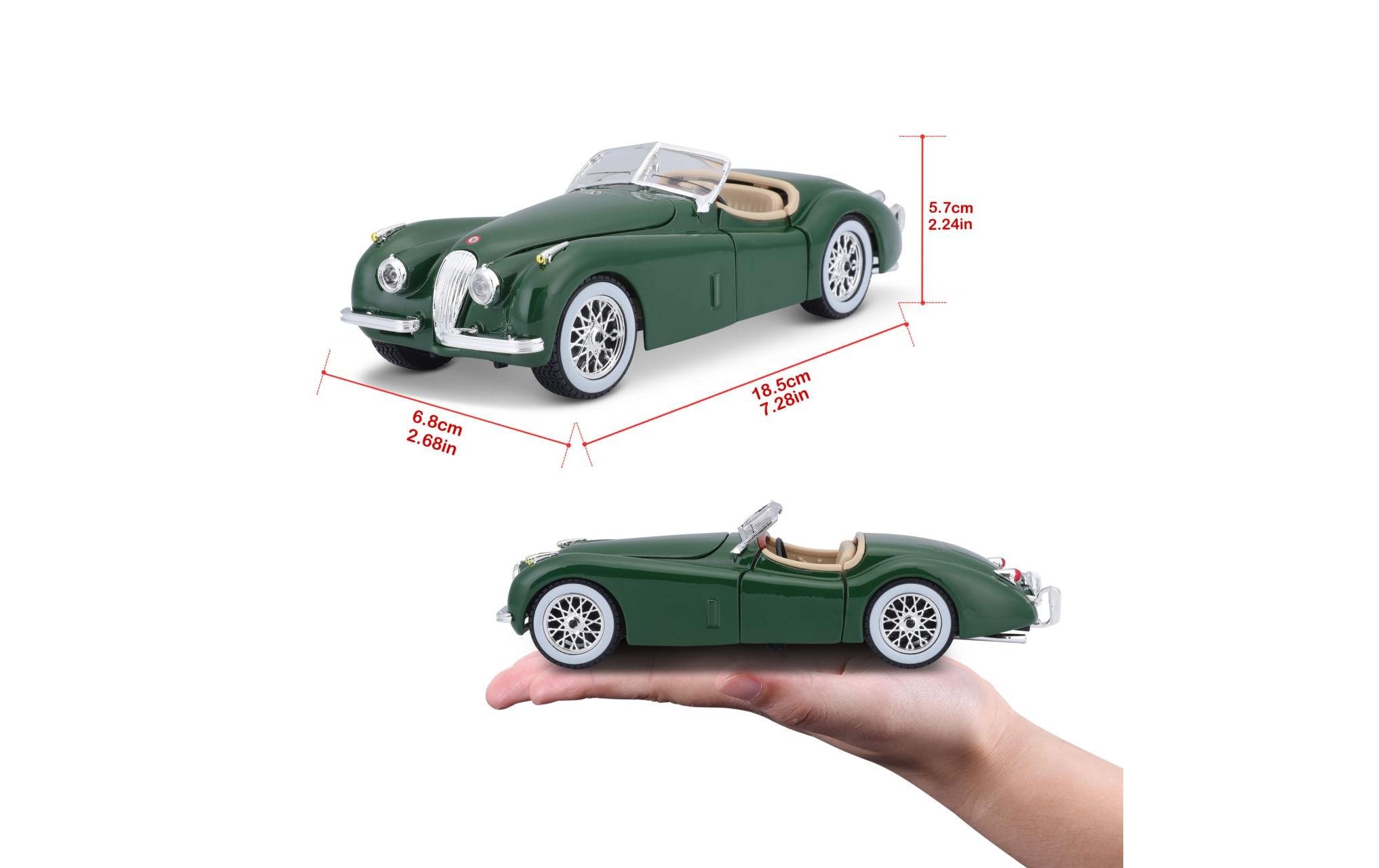 Jaguar XK 120 Roadster 1951 Grün 1:24Sammlermodell im Massstab 1:24