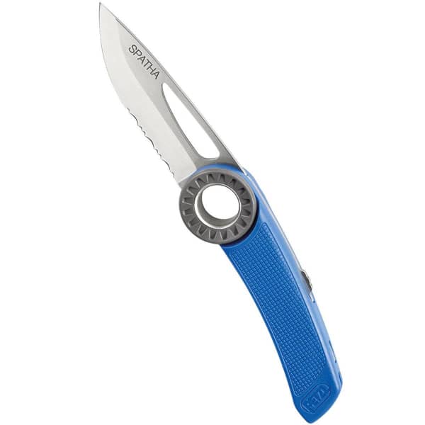 Couteau escalade PETZL SPATHA BLEU