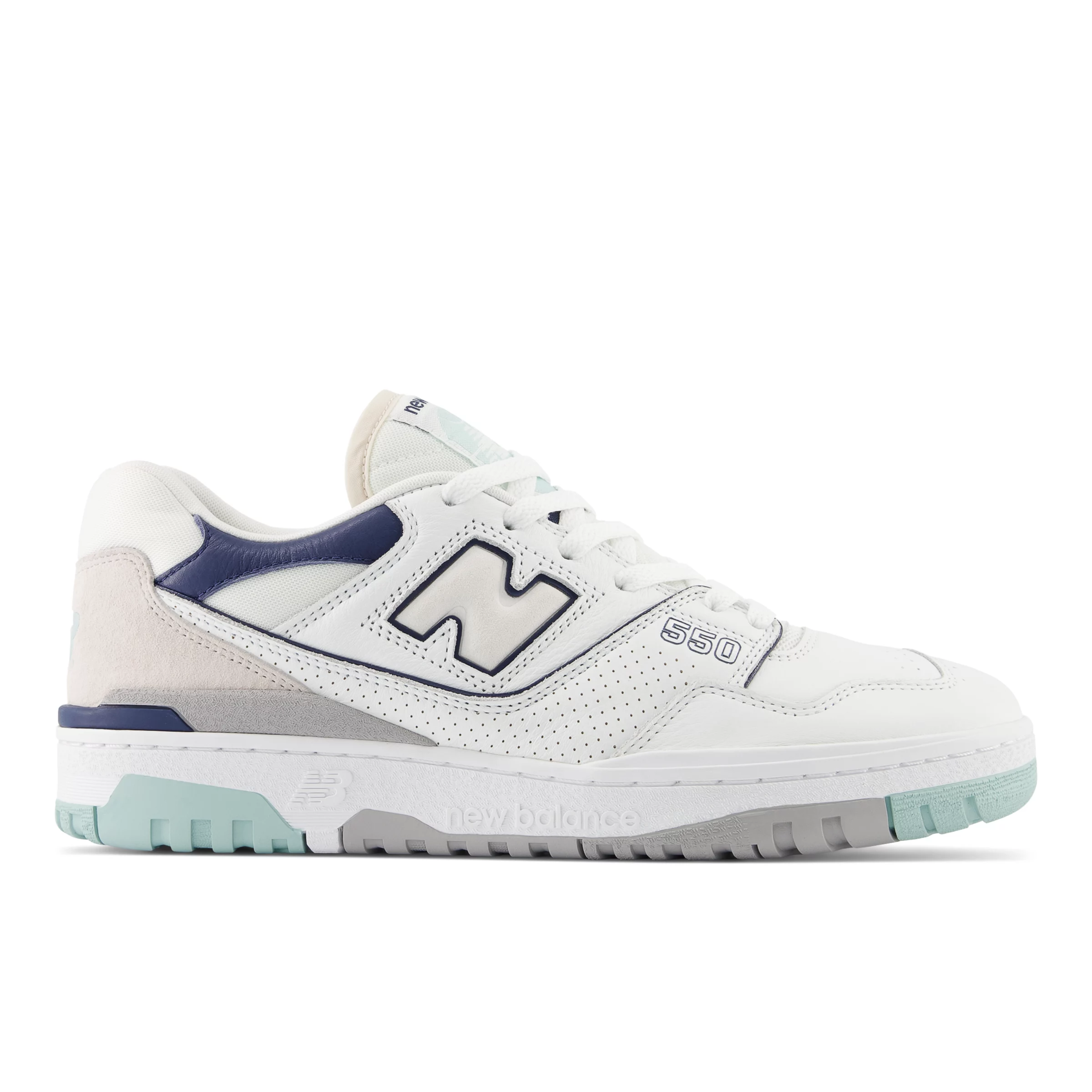 550 White con winter fog e nb navy