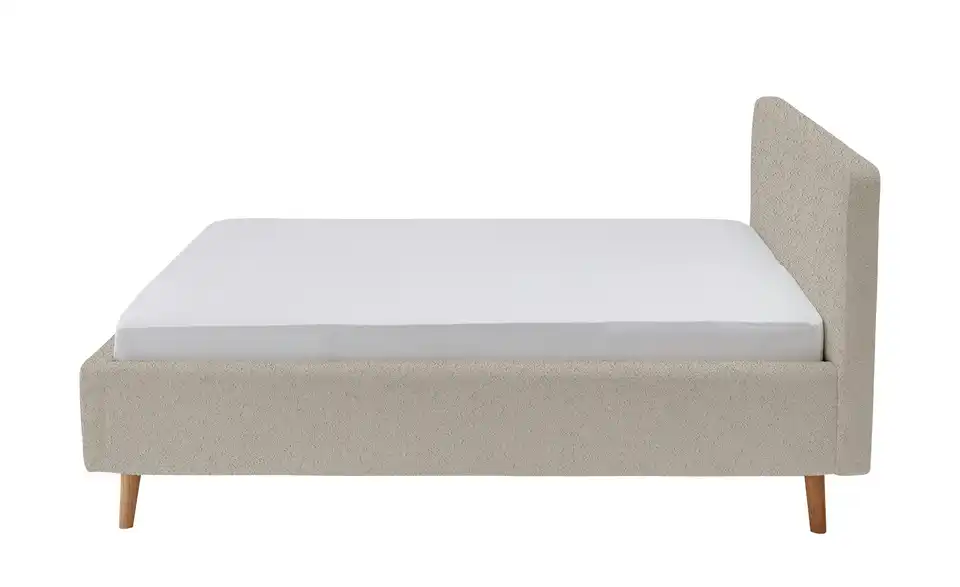 Polsterbettgestell Mattis Beige Teddy 140 cm ohne Bettkasten