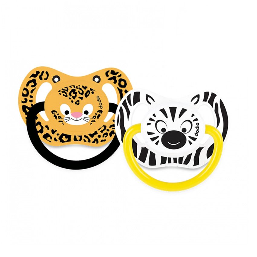 Lot de 2 sucettes physiologiques 6mois+ - Jungle - Ecru