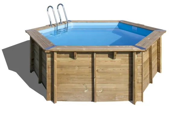 Rund træpool Ø400 x 119 cm - Model Vanille 2