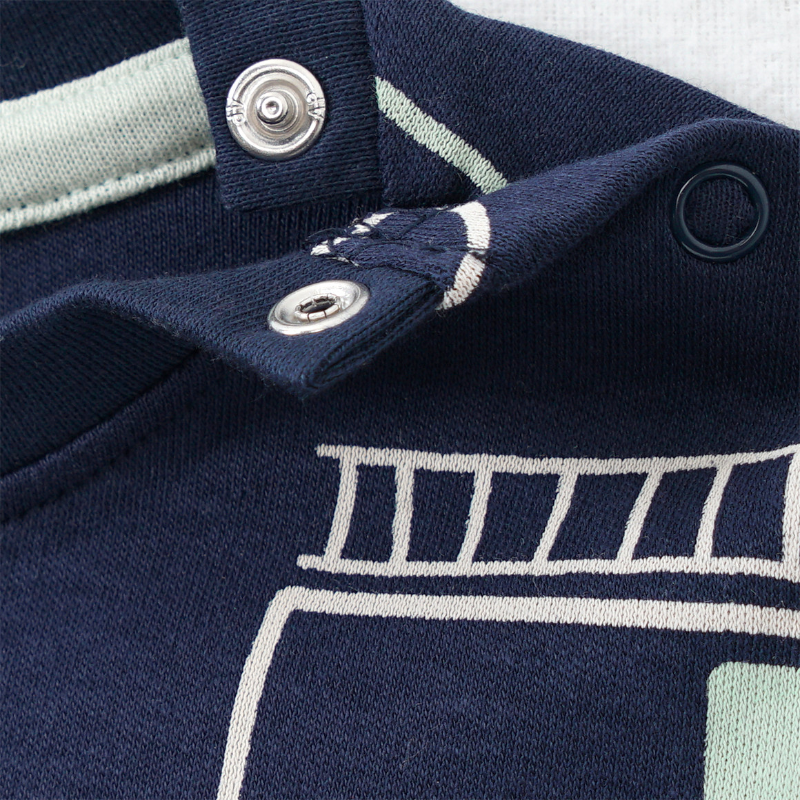 Topomini Baby Schlafanzug mit Auto-Motiven allover dunkelblau