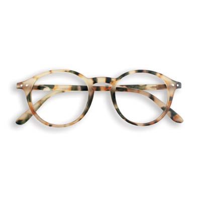 +2.50 Light Tortoise Circular Reading Glasses: Izipizi