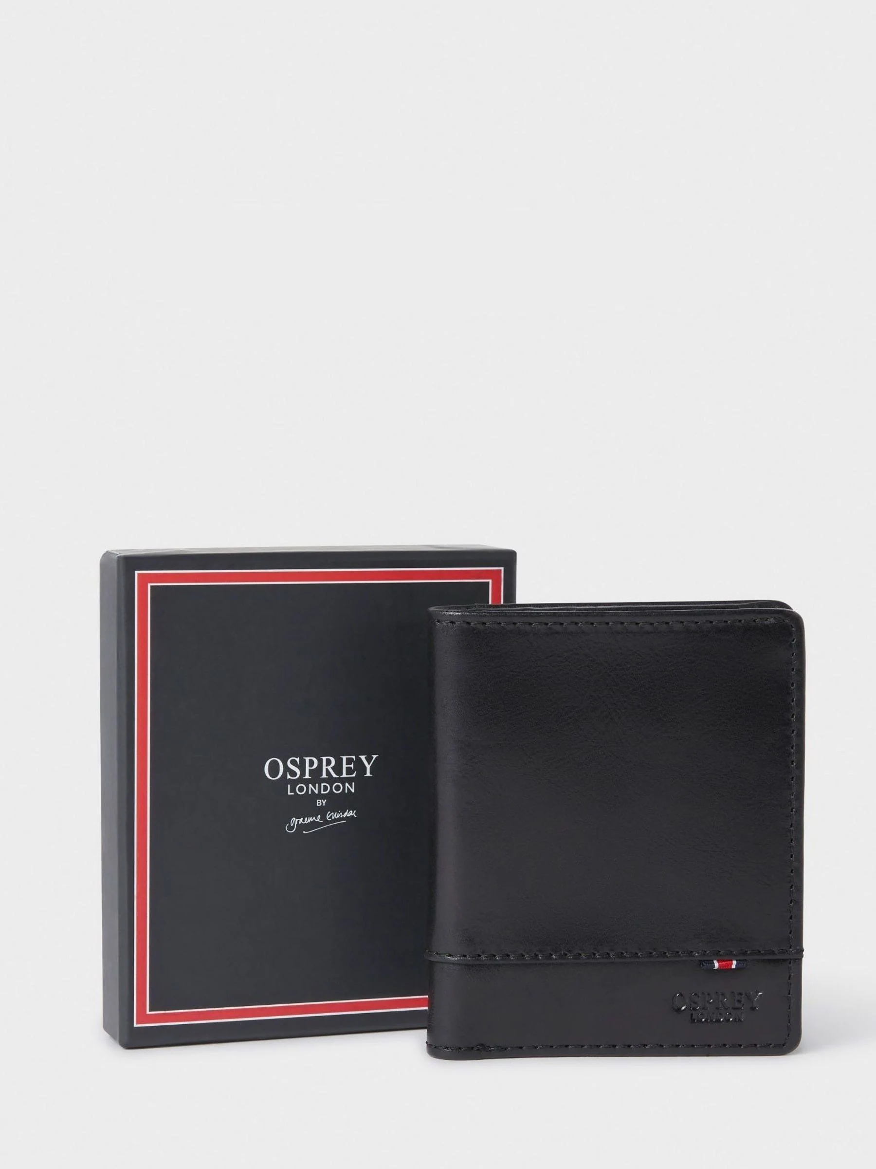 Zwart - Osprey London The London Leather Small Billfold Card Holder