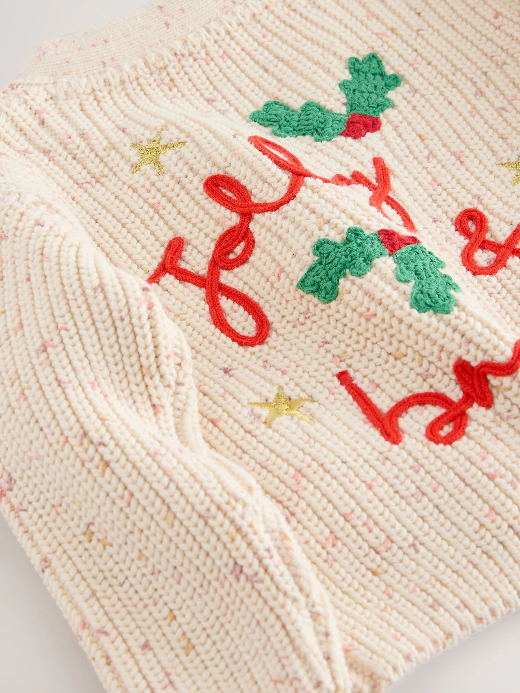 Ecru - Holly Jolly Kerstmis Vest (3mnd-10jr)
