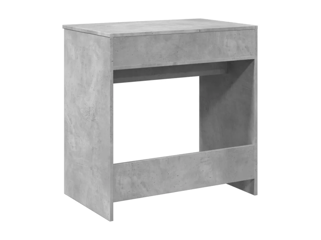 Coiffeuse avec miroir gris béton 73x46,5x120 cm