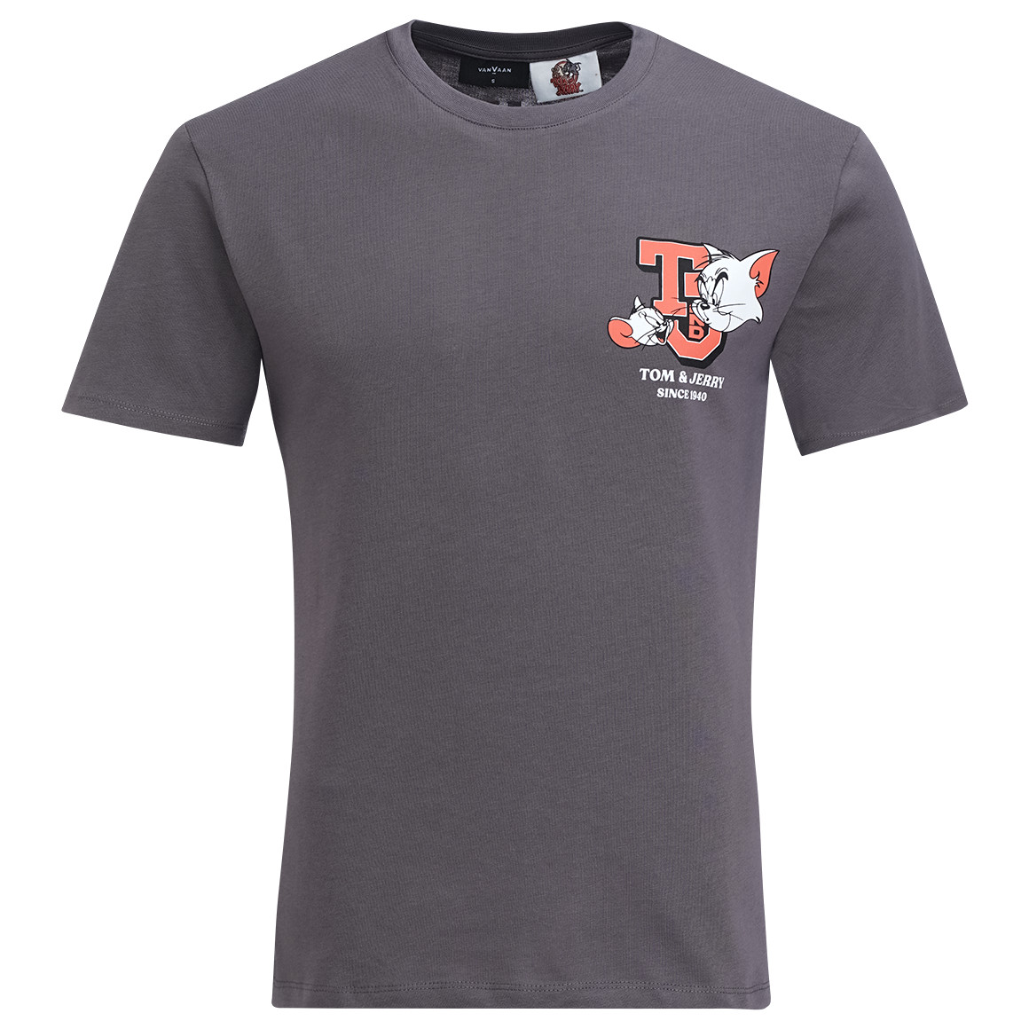 VanVaan Tom & Jerry T-Shirt mit Rücken-Print dunkelgrau