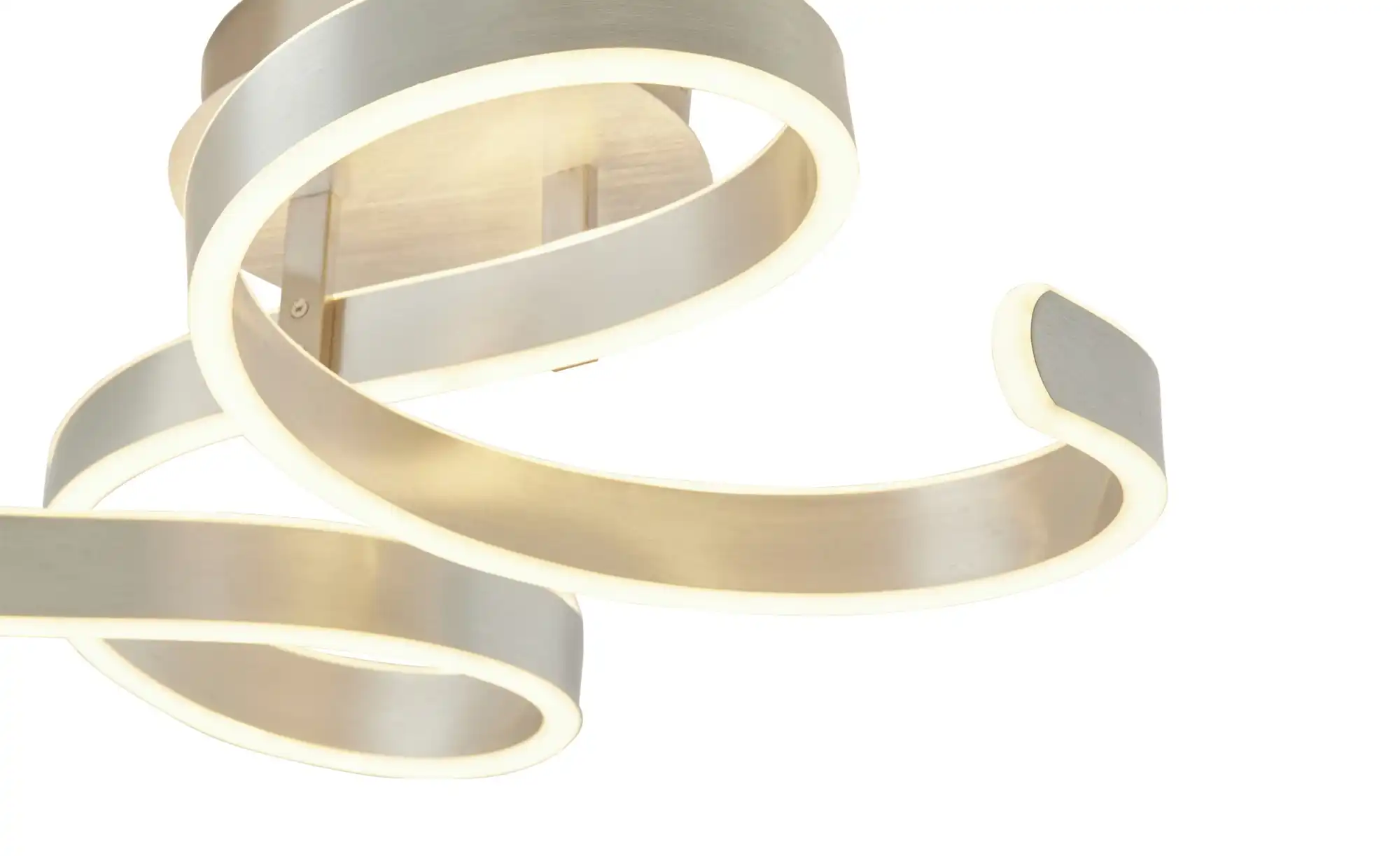 Trio LED-Deckenleuchte, 1-flammig, alufarben, geschwungen