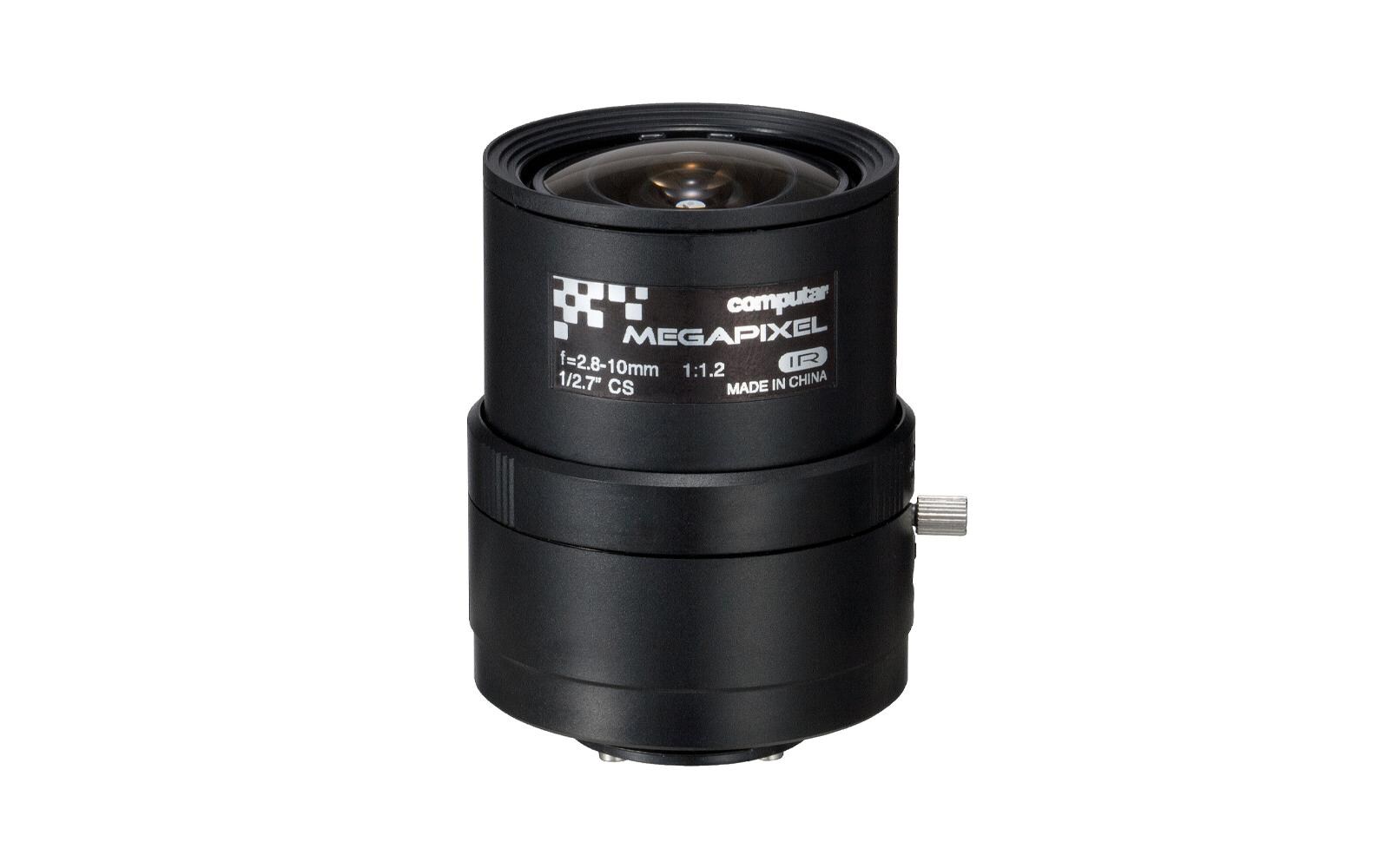 Objektiv A4Z2812CS-MPIR 2.8-10 mm P-Iris CS<br>3-Megapixel Objektiv mit IR-korrigierten Optiken, ideal für Megapixel-Kameras in Überwachungs- und Industriebereichen