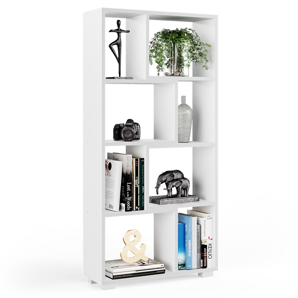 Vicco Raumteiler Domus 8 offene Fächer weiß Bücherregal Standregal Aktenregal
