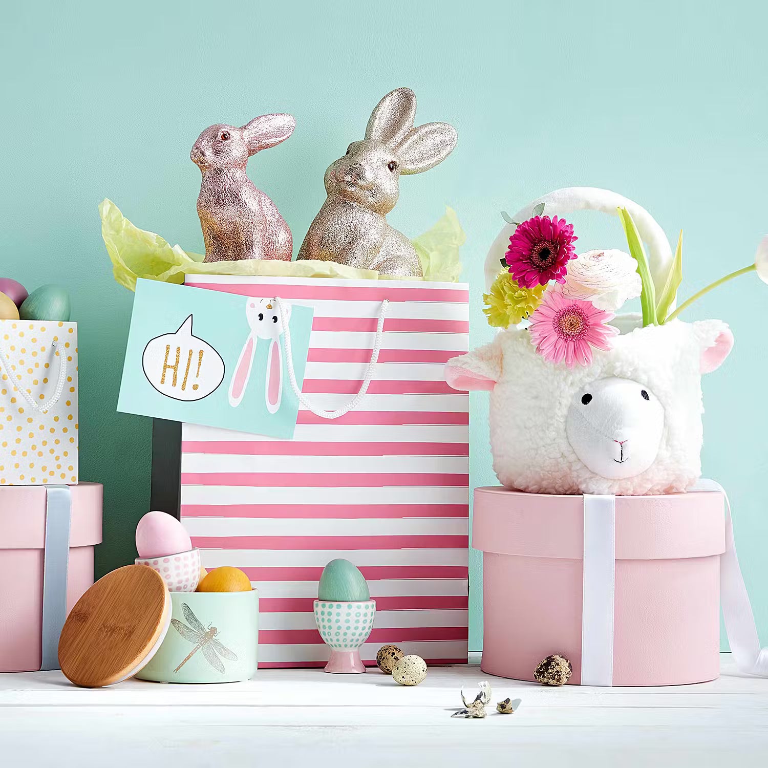 Deko-Hase EASTER 6er-Set