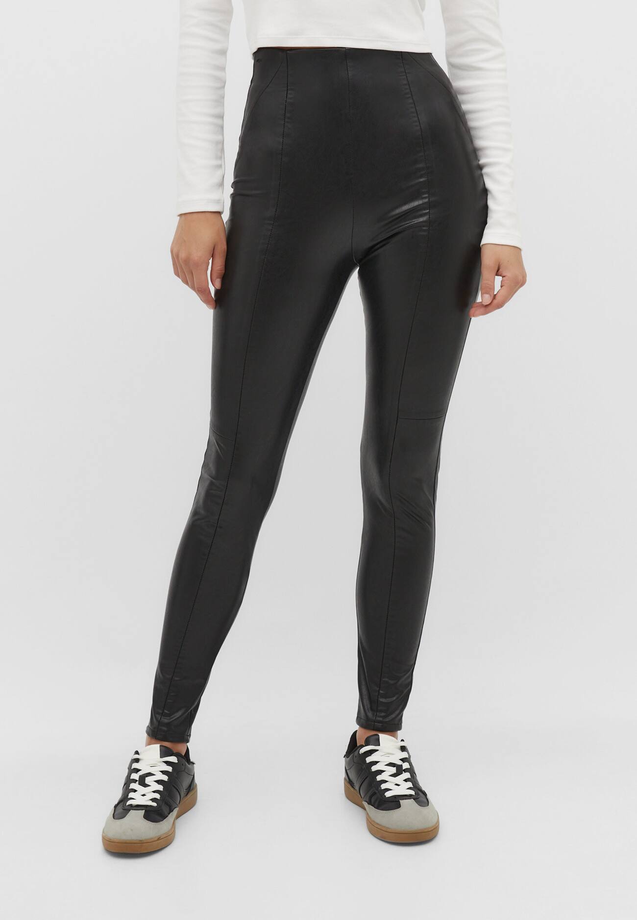 Leggings de couro sintético
