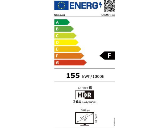 SAMSUNG - TV Mini LED 4K 214 cm TU85M74H