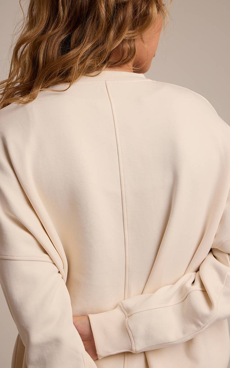 Crème Sweatshirt En Molleton Interlock 350 G/m²