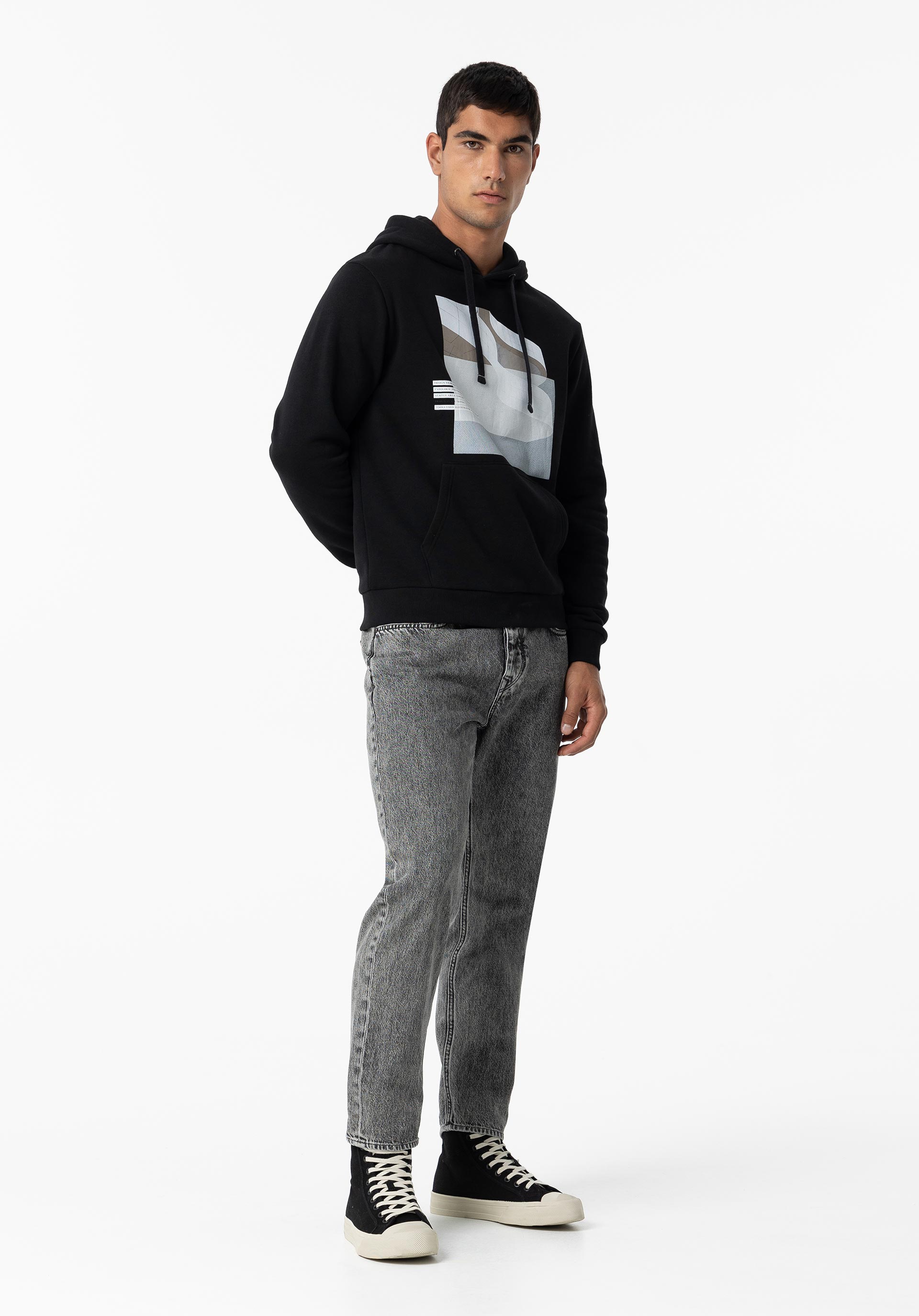 Hoodie com Estampado Frontal