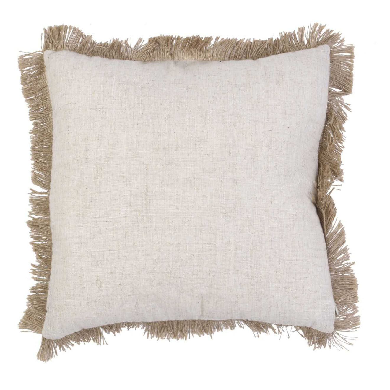Home Deco Factory Coussin Raphia déhoussable noir/beige - 40x40 cm