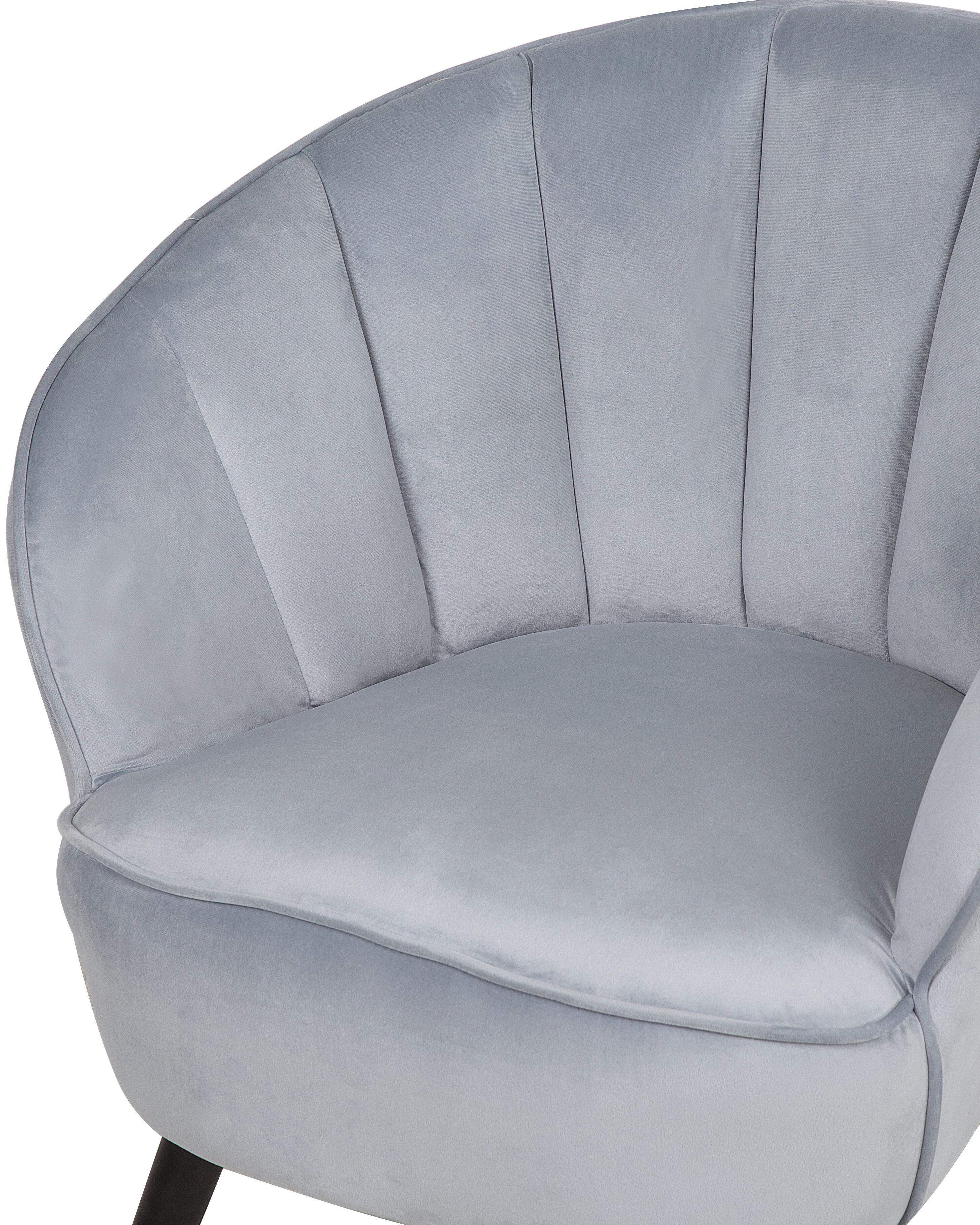 Fauteuil DALA Fluweel Lichtgrijs