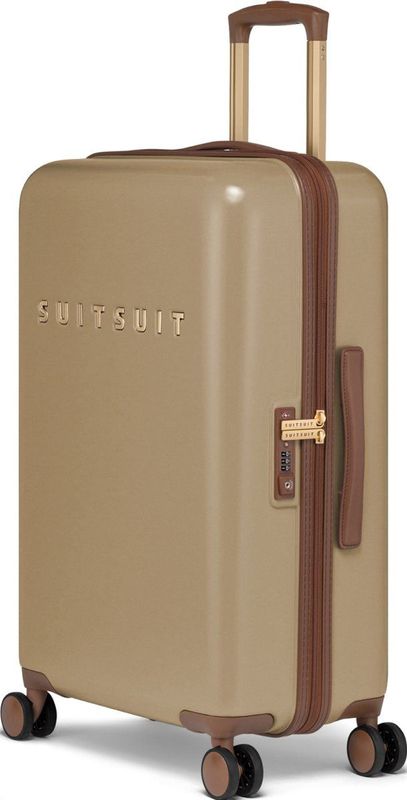 SUITSUIT Fab Seventies - Medium Reiskoffer - Ruimbagage met TSA Slot - 66 cm - 59L - Beige