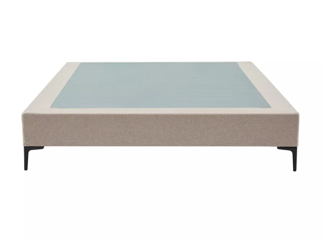 Sommier déco tapissier 180 x 200 cm déhoussable - Beige - ISANI de YSMÉE