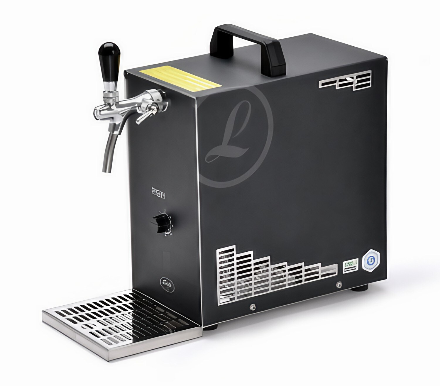 Komplett Set - Zapfanlage, Bierzapfanlage PYGMY 25/K LIMITED EDITION mit Membranpumpe, 1-leitig Trockenkühlgerät aus Edelstahl, 35 Liter/h, Green Line, Zapfkopf:Köpi