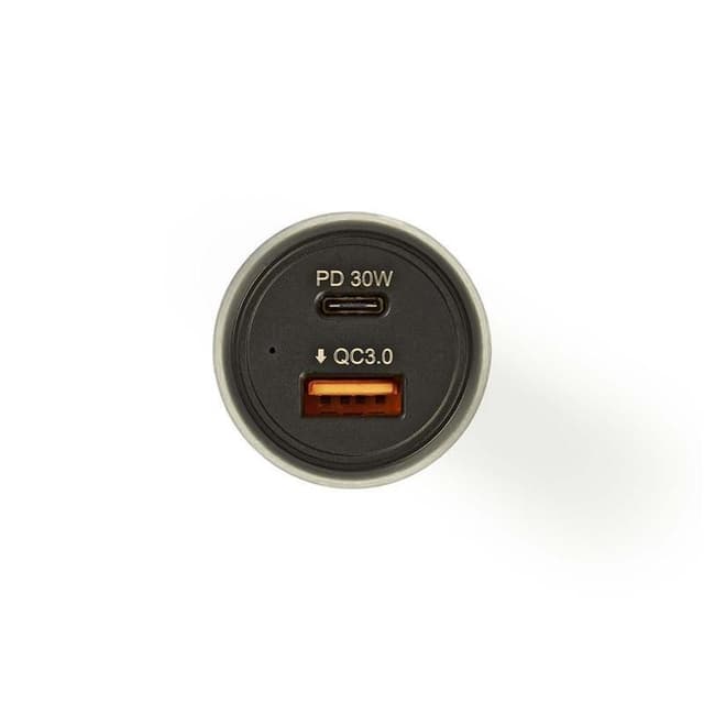 Biloplader | 3.0 A | USB (QC 3.0)/USB-C | Power Delivery 30 W | Sort