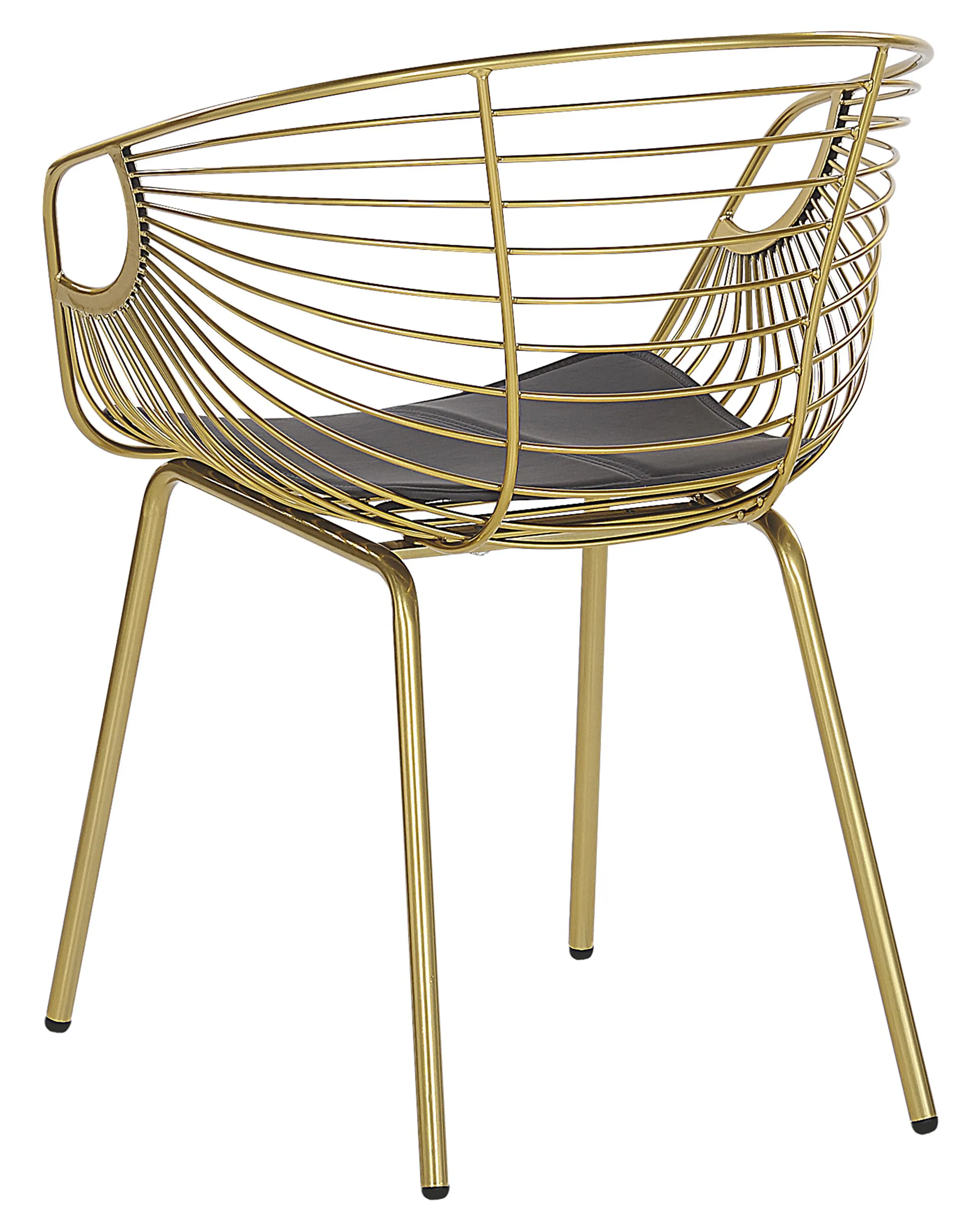 Set van 2 eetkamerstoelen HOBACK Metaal Goud