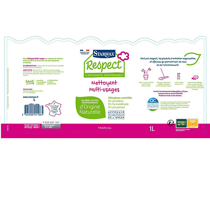 Nettoyant multi-usages Tropical Starwax Respect 1L