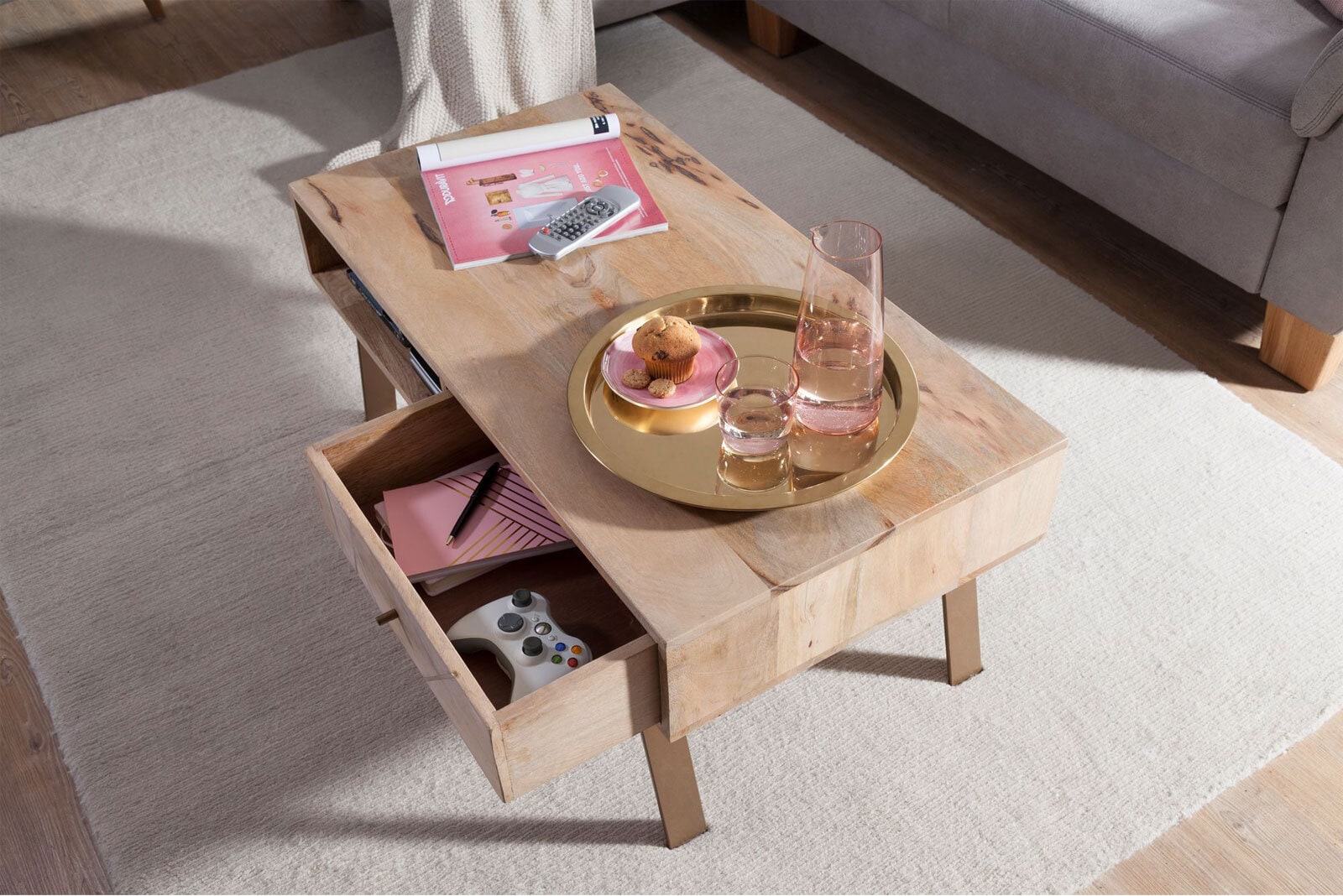 Couchtisch Sikar Massivholz Mango