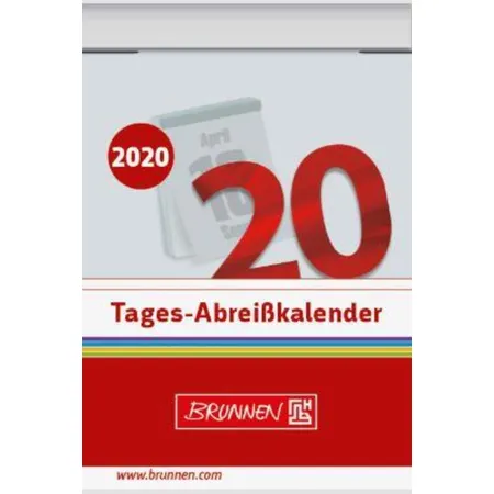 BRUNNEN Tageskalender Wandkalender 2020 40 x 58 mm, Schlitzweite 22 mm