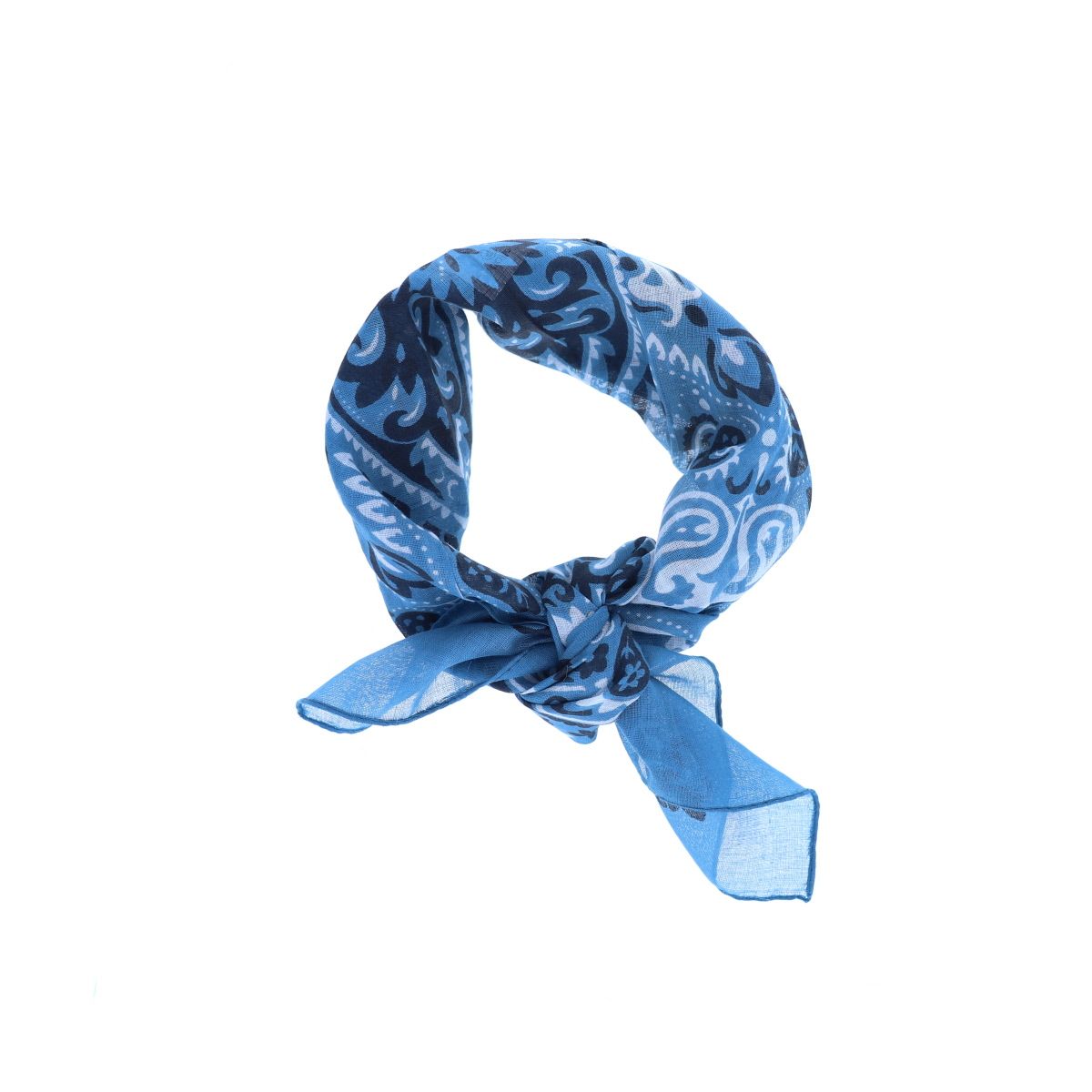 Foulard bandana bleu - Petit format Le petit Souk