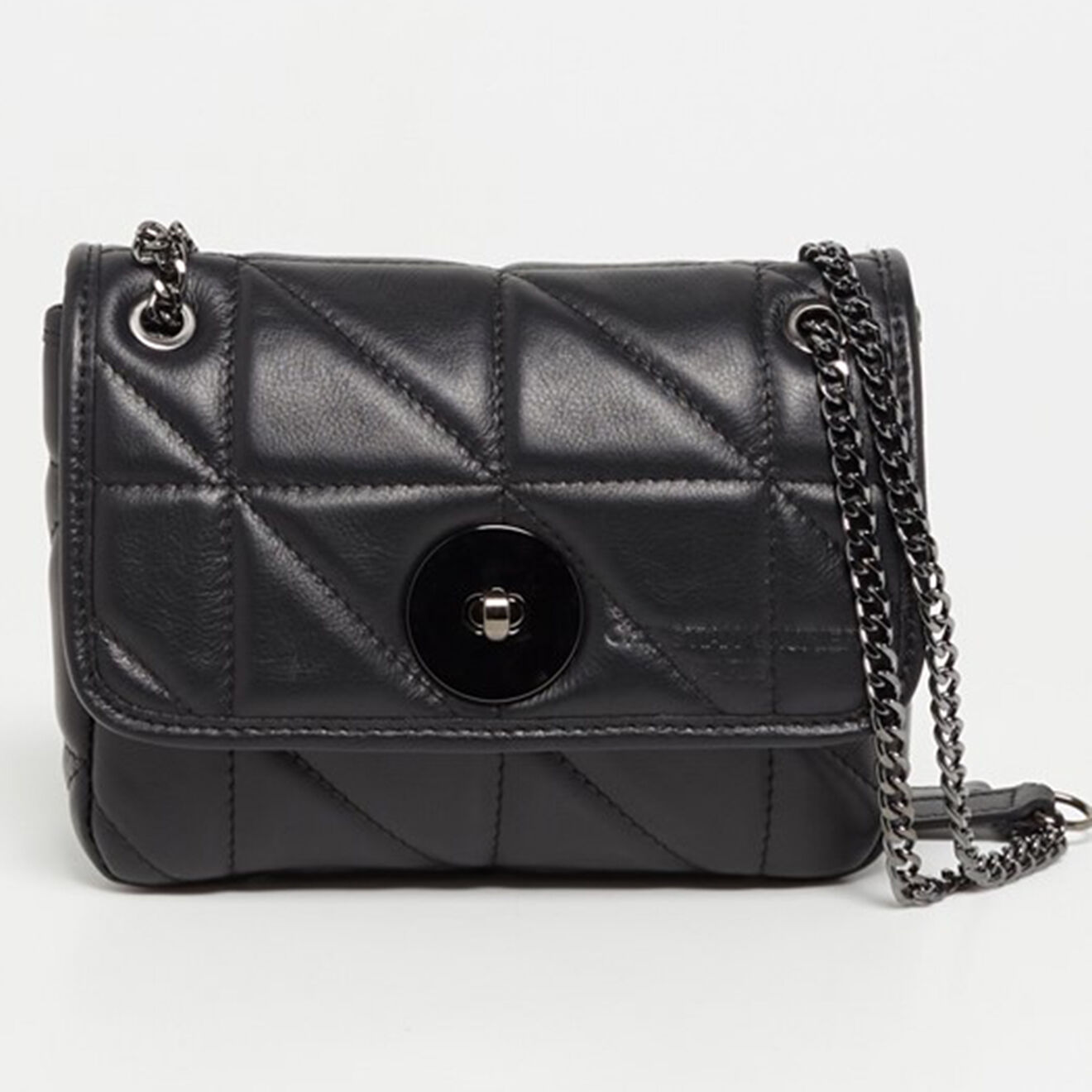 Christian Laurier Sac bandoulière  en Cuir Tania noir - 21x14.5x7 cm