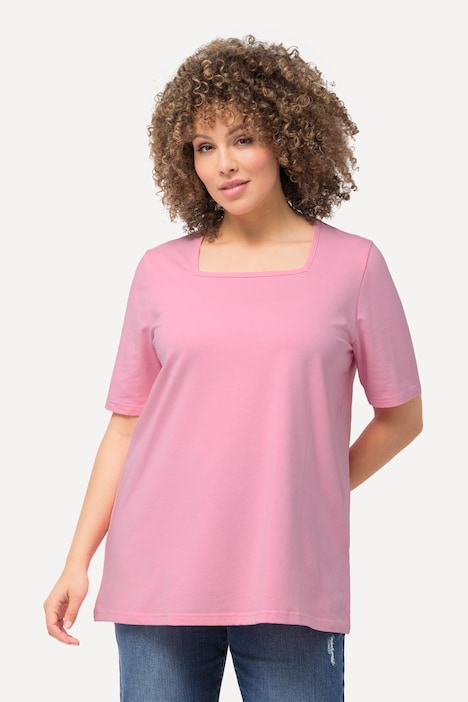 T-Shirt, A-Linie, Carree-Ausschnitt, Halbarm