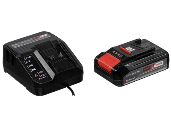 Einhell PXC-Starter-Kit, Batteri- og ladersett, 2,5 Ah, 18 V, Sort, Rød, 0,83 timer, 200 - 250 V