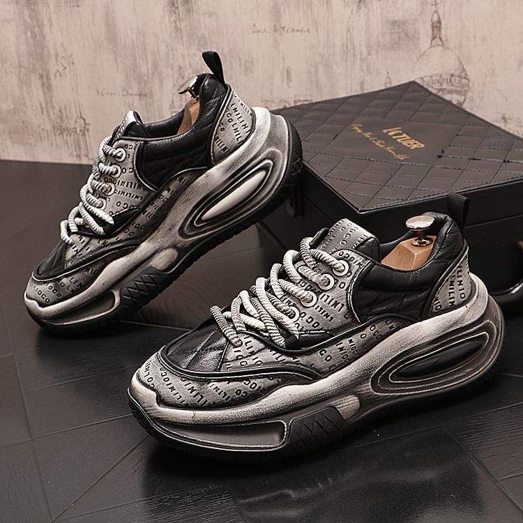 Mr Ozera - Platformsneakers met letters