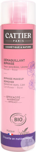 Cattier Démaquillant Biphase Symphonie Végétale Yeux Sensibles Et Lèvres Bio Flacon 150ml