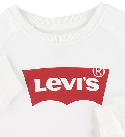 Levis Sweatshirt - Batwing - Weiß m. Logo